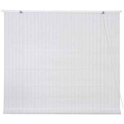 Store enrouleur bois blanc Scandinave 100 x 200 cm