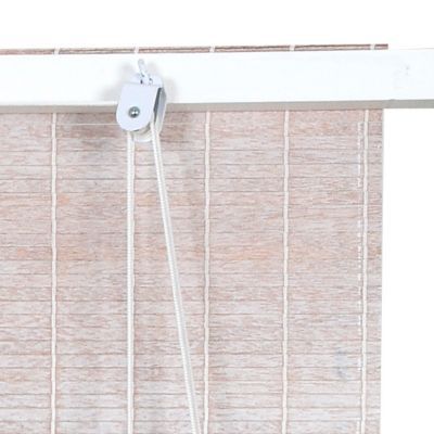 Store enrouleur bois blanc Scandinave 80 x 180 cm