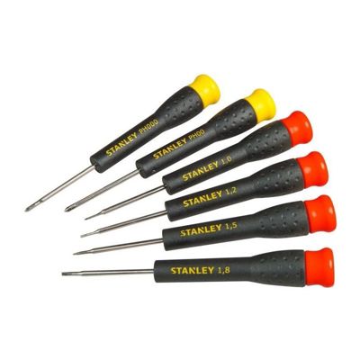 Stanley Jeu de 6 Micro Tournevis - STHT0-62631 - 4 Fente + 2 Phillips Noir - vue 4