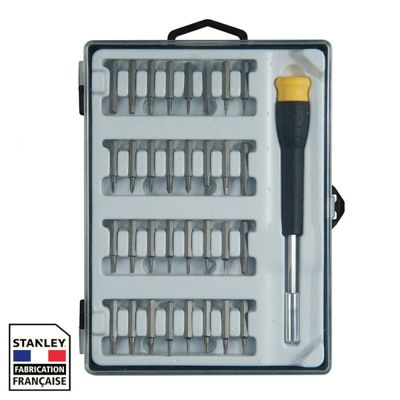 Stanley Jeu De 35 Tournevis Micro Embouts Stht0-62634 Noir - vue 2