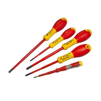 Jeu de 5 Tournevis STANLEY FATMAX XTHT0 62692 Slim Isolés Electricien + Phillips + Testeur - vue 3