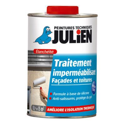 Traitement imperméabilisant façades et toitures Julien mat blanc cassé 1L