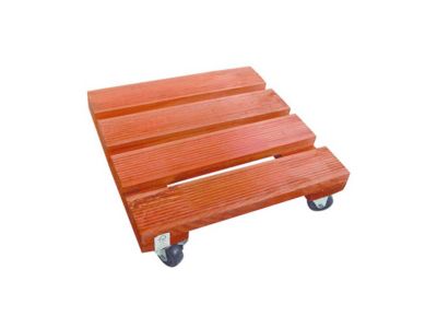Support roulant en bois 0 30 x 0 30 FLORA ROLL LASURE Nortene