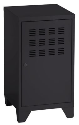 Casier de bureau en métal 1 porte avec pieds Snor noir H. 74 x L. 40 cm