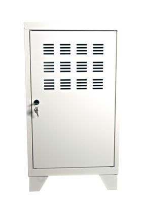 Casier de bureau en métal 1 porte avec pieds Snor blanc H. 74 x L. 40 cm - Snor