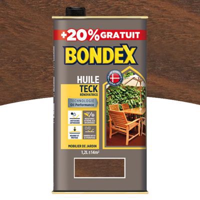  Huile  pour teck  BONDEX  exotique 1L 20 gratuit Castorama