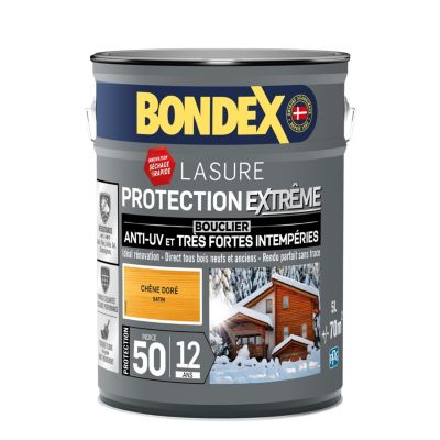Lasure extérieure protection extrême Bondex 12 ans chêne doré 5L