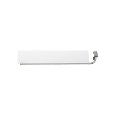 Barre de vitrage pivotante acier chromé brillant Ø12 mm L.55/85 cm