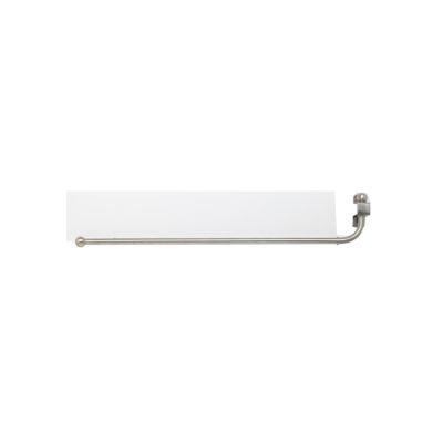 Barre de vitrage pivotante acier chromé brillant Ø12 mm L.55/85 cm