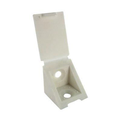 4 taquets équerre d'étagère à visser plastique blanc