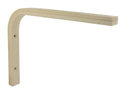 Console équerre multiplis bois lamellé collé à visser H.150xL.200mm. - vue 1