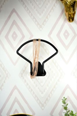 Patère murale filaire arc Cime L. 17,8 cm, acier noir