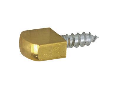 Lot de 8 taquets d'étagère à visser Contractor Ø 4 mm, laiton poli