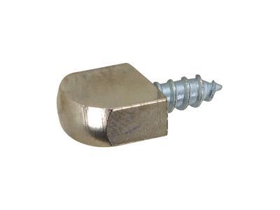 Lot de 8 taquets d'étagère à visser Contactor Ø 4 mm, laiton nickelé