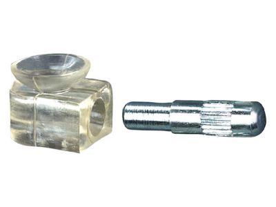 8 taquets à enfoncer ventouse plastique transparent ø5 mm