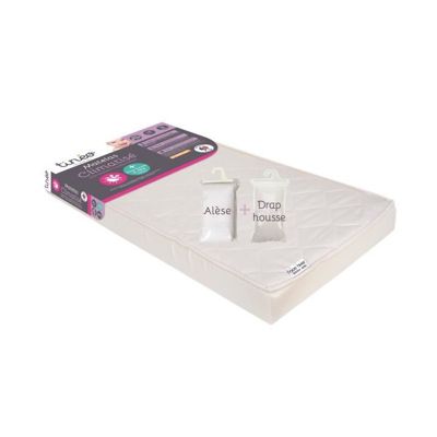 Tinã‰o Matelas Climatisé 60x120 Cm + Drap Housse + Alese (lot) Blanc pour garçon - vue 3