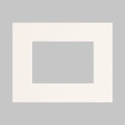 Passe-partout blanc cassé épais l.18 x H.24cm / l.13 x H.19cm