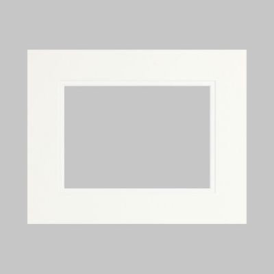 Passe-partout double blanc cassé l.24 x H.30cm / 15 x 21 cm