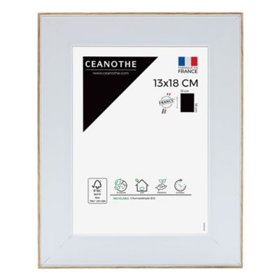 Cadre Newton blanc l.13 x H.18 cm Ceanothe