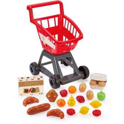 Ecoiffier Chariot de courses garni - 20 aliments - Des 18 mois Rouge - vue 3