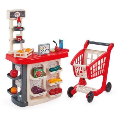 Ecoiffier Sortie de caisse + chariot - 1676 - Un vrai petit magasin Bleu - vue 3