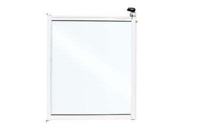 Portillon en verre pour barrière de piscine en aluminium blanc