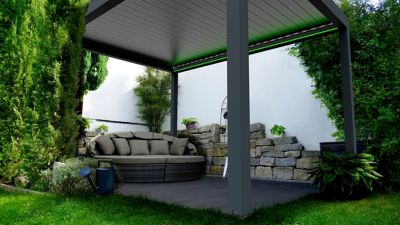 Eclairage pour pergola Oviedo gris 4,05m (2 barrettes bande led)