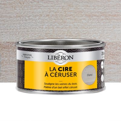 Cire à céruser pour meubles et objet Libéron blanc 250ml
