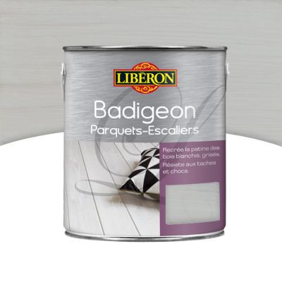Badigeon parquet et escalier Libéron blanc Nord satin 2L