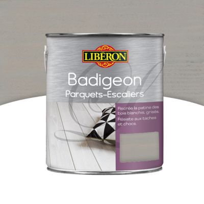 Badigeon parquet et escalier Libéron gris Scandinave satin 2L