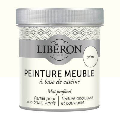 Peinture à base de caséine meubles Libéron crème mat 500ml