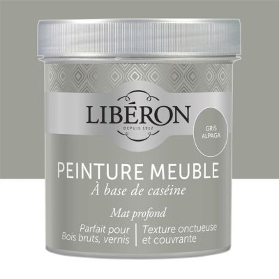 Peinture à base de caséine meubles Libéron gris alpaga mat 500ml