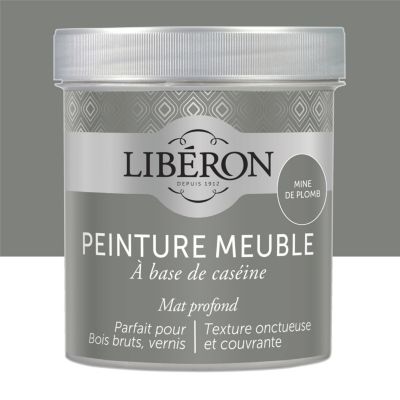Peinture à base de caséine meubles Libéron mine de plomb 500ml