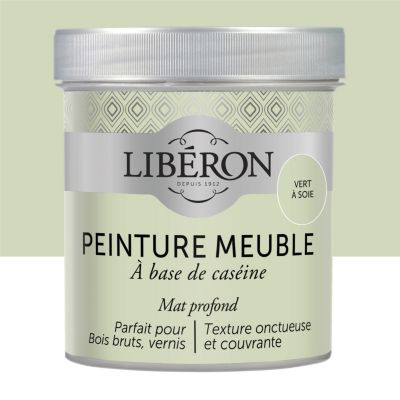 Peinture à base de caséine meubles Libéron vert à soie mat 500ml