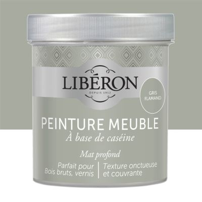 Peinture à base de caséine meubles Libéron gris flamand mat 500ml