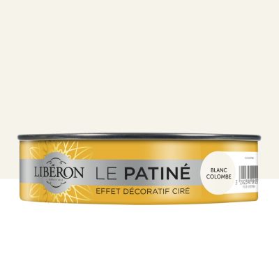 Patine pour boiseries Libéron effet métallisé blanc colombe 0,15 L
