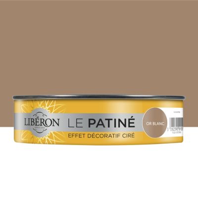 Patine boiseries Libéron effet métallisé or blanc 0,15L