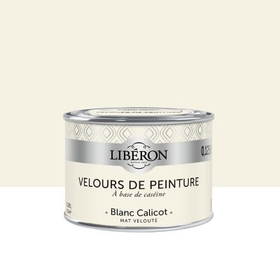 Peinture murs, plafonds et boiseries Velours de peinture blanc calicot Libéron 125 ml