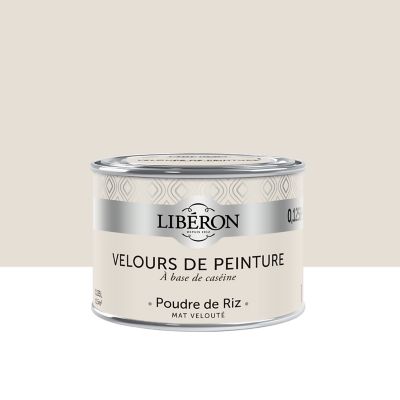 Peinture murs, plafonds et boiseries Velours de peinture blanc poudre de riz Libéron 125 ml