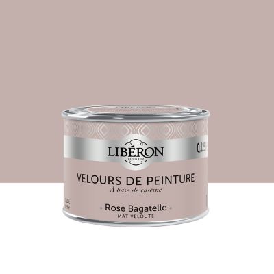 Peinture murs, plafonds et boiseries Velours de peinture rose bagatelle Libéron 125 ml