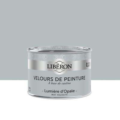 Peinture murs, plafonds et boiseries Velours de peinture gris lumiere d'opale Libéron 125 ml