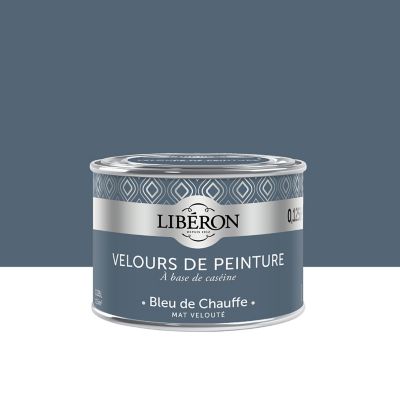 Peinture murs, plafonds et boiseries Velours de peinture bleu de chauffe Libéron 125 ml