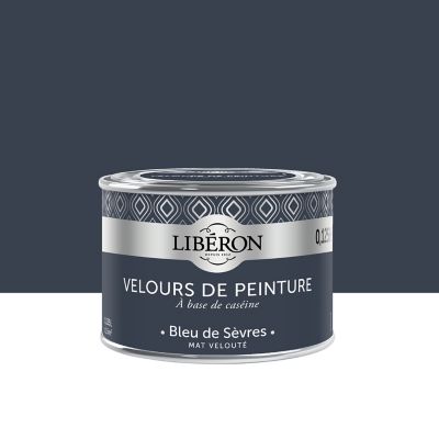 Peinture murs, plafonds et boiseries Velours de peinture bleu de sevres Libéron 125 ml