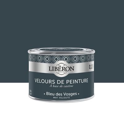Peinture murs, plafonds et boiseries Velours de peinture bleu des vosges Libéron 125 ml