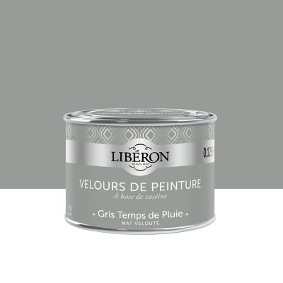 Peinture murs, plafonds et boiseries Velours de peinture gris temps de pluie Libéron 125 ml