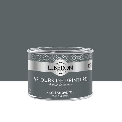 Testeur de peinture murs, plafonds et boiseries Velours de peinture gris gravure Libéron 125 ml