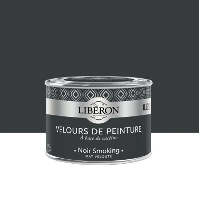 Peinture murs, plafonds et boiseries Velours de peinture noir smoking Libéron 125 ml
