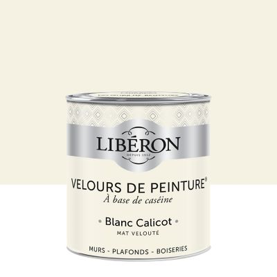 Peinture murs, plafonds et boiseries Velours de peinture blanc calicot Libéron 0,5L