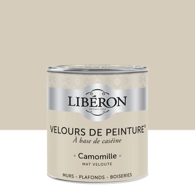 Peinture murs, plafonds et boiseries Velours de peinture beige camomille Libéron 0,5L
