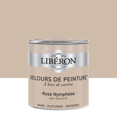 Peinture murs, plafonds et boiseries Velours de peinture rose nympheas Libéron 0,5L